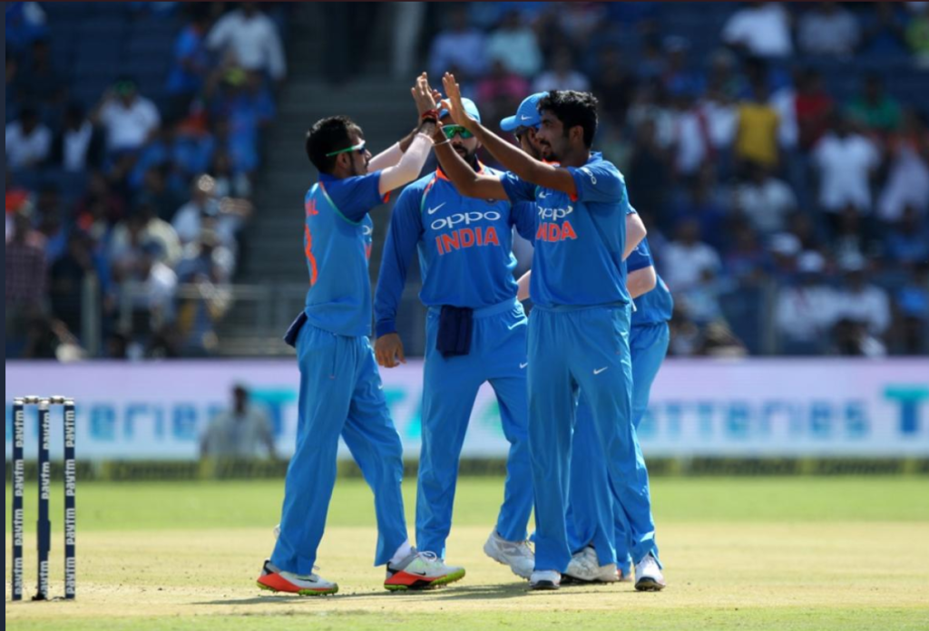 India Defeated New Zealand by 6 wickets in Pune ODI,Bhuvneshwar Kumar Man of the Match